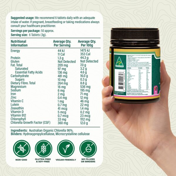 Version 1.0.0 Tabletas veganas de Chlorella