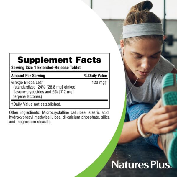 Tabletas vegetarianas de Ginkgo Biloba para memoria y concentración