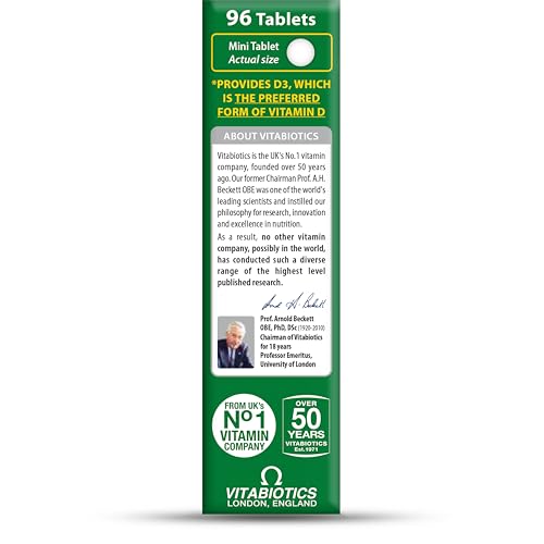 Tabletas vitamina D Ultra Vitabiotics para salud ósea