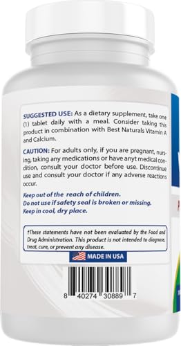 Tabletas de vitamina D3 Best Naturals para uso a largo plazo