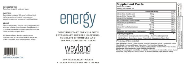 Version 1.0.0 Tabletas Weyland Energy vitaminadas con cafeína natural