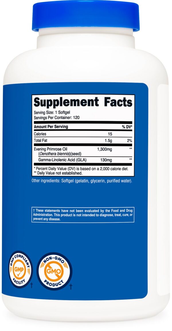 Version 1.0.0 Tapón botella aceite onagra Nutricost cierre seguro
