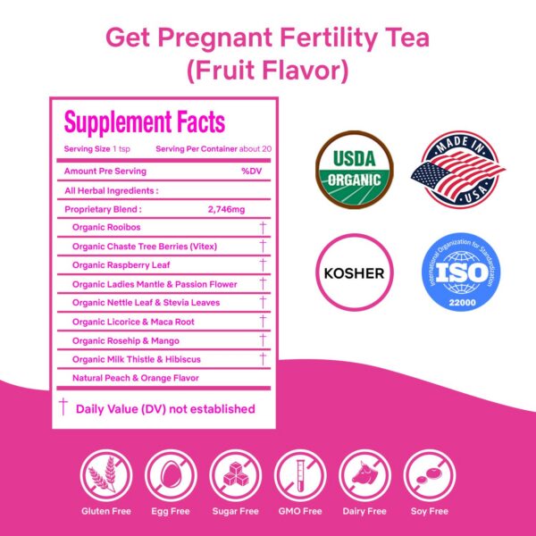 Version 1.0.0 té fertility para mujer herbal y natural suplemento