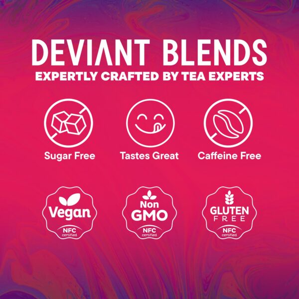 Té herbal sin azúcar ni gluten Deviant Blends para aumentar pasión