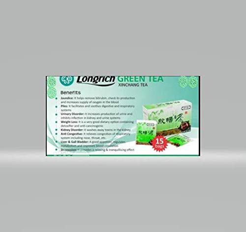 Té verde premium NutriVRich Longrich, caja y saquitos