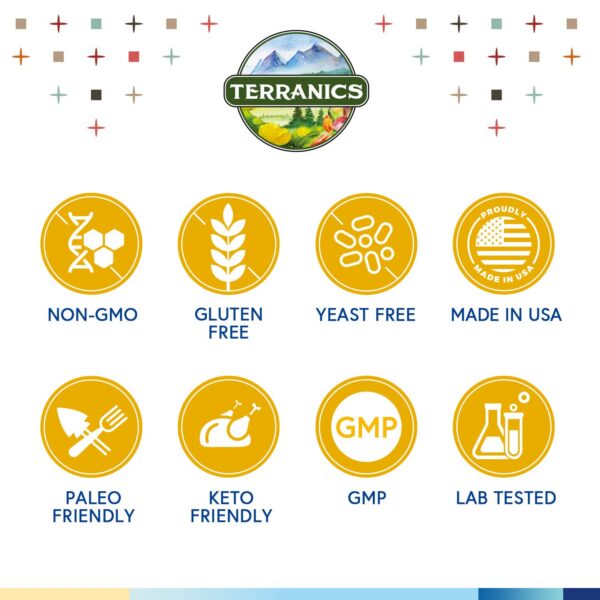 Terranics probióticos etiqueta y envase posterior