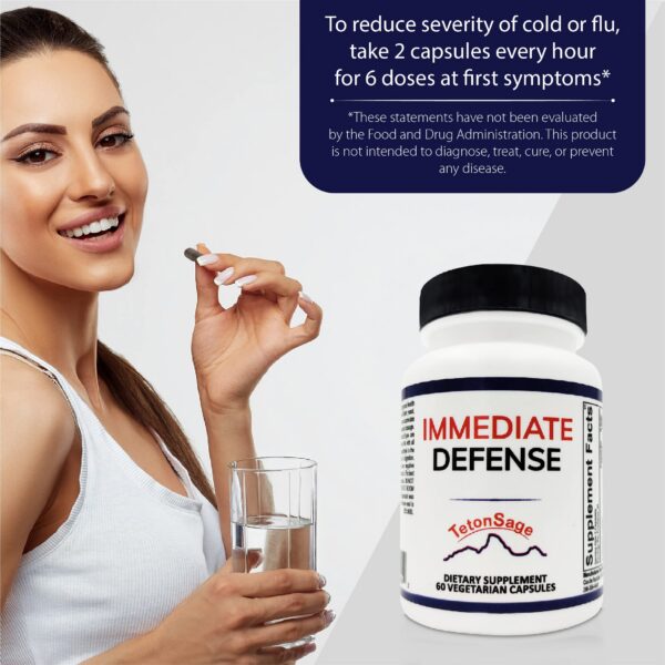 Etiqueta nutricional TetonSage Defensa Inmediata cápsulas