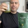 The Nerve Brand greens powder label close-up