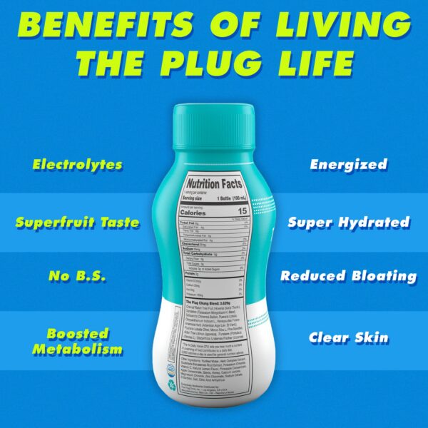 Version 1.0.0 The Plug bebida detox sin azúcar para salud hepática