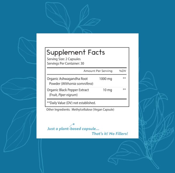 Suplemento de energia y foco thomas ashwagandha organica