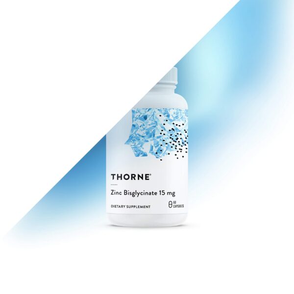 Caja de THORNE Zinc Bisglicinato 15 mg