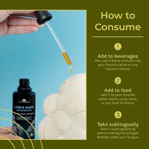 Suplemento para cerebro melena de león orgánica Naturealm