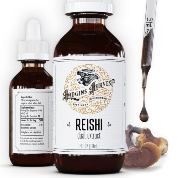 Tintura líquida de Reishi con método extracción dual Hodgins Harvest