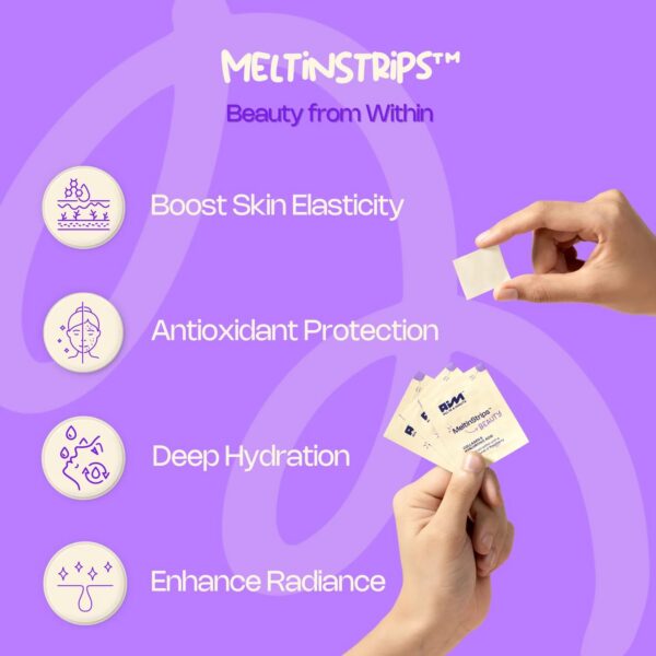 Tiras belleza MELTINSTRIPS con colágeno y ácido hialurónico