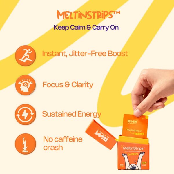 Tiras MELTINSTRIPS sabor frambuesa para cuidado de piel y cabello