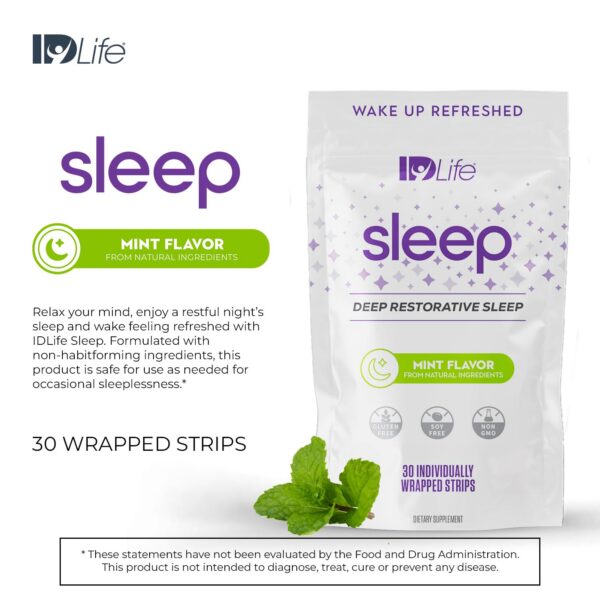 Tiras de sueño IDLife convenientes para viaje y descanso