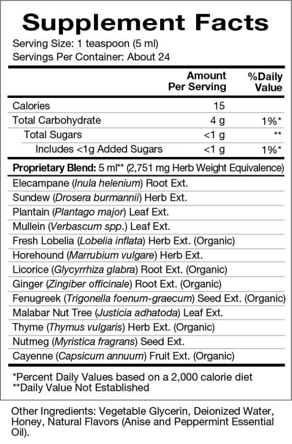 Tónico Pulmonar Natura Health Products botella frontal