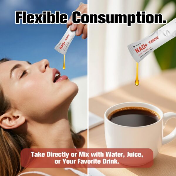 Vista lateral del empaque Totaria NAD+