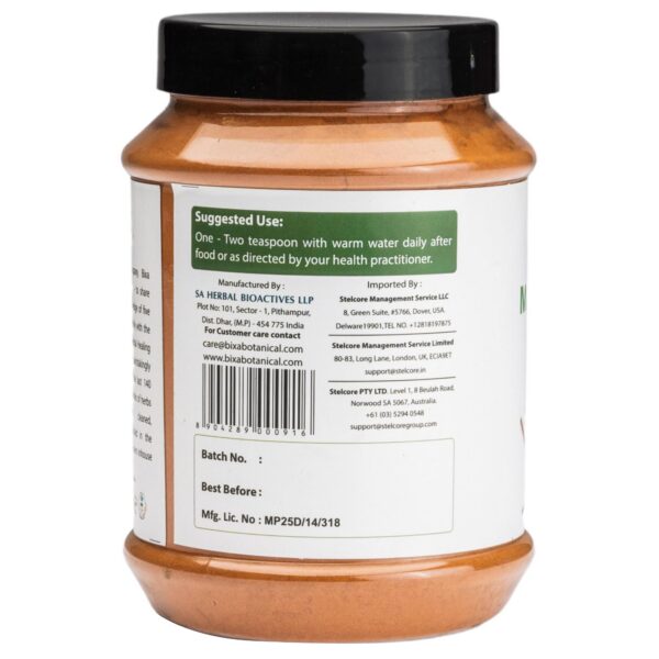 Version 1.0.0 Tratado al vapor polvo Manjistha bixa Botanical vegano y puro