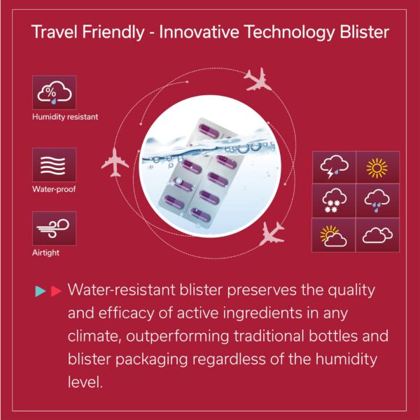 Primer plano de la etiqueta con Pycnogenol 100 mg