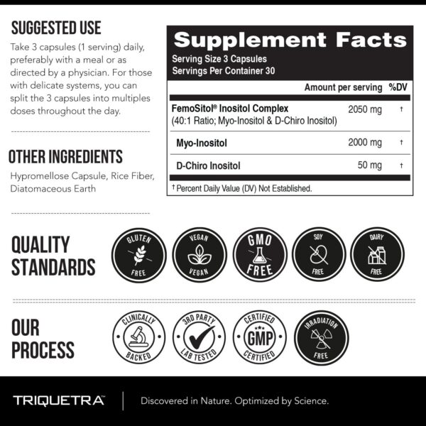 Frasco de inositol en primer plano