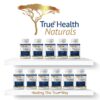 True Healing Naturals probiótico cápsulas envase y contenido