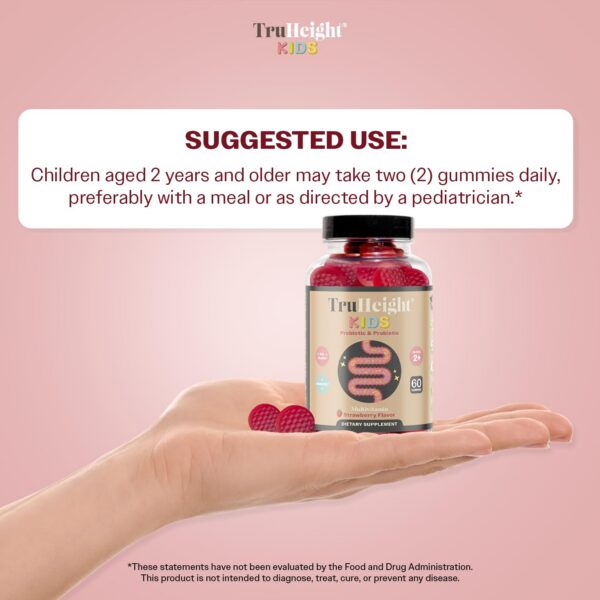 TruHeight suplemento gomitas para digestión saludable niños