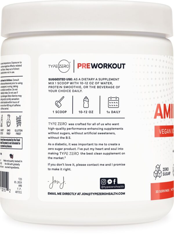 Envase 13 oz Type Zero AminoBurn