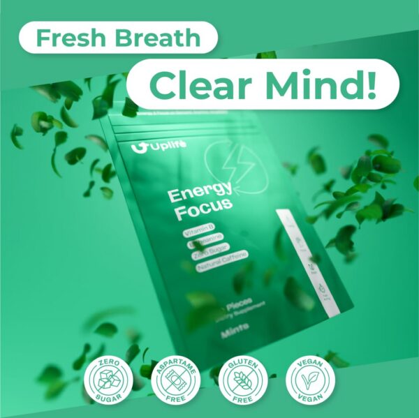 Mentas energéticas UPLIFE sin azúcar para enfoque mental