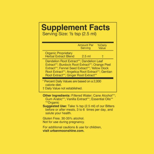 Version 1.0.0 Urban Moonshine amargos suplemento digestivo orgánico