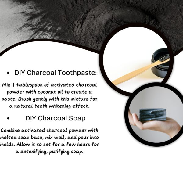 Uso versátil polvo carbón activado Herbs Botanica 227 gramos