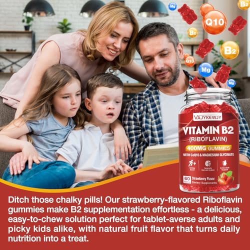 VAJYKEWJY Gominolas de Vitamina B2 120 unidades veganas