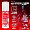 Frasco blanco y rojo de VAL Magnesium