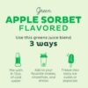 Vaso con bebida preparada de KOS Supergreens sabor manzana