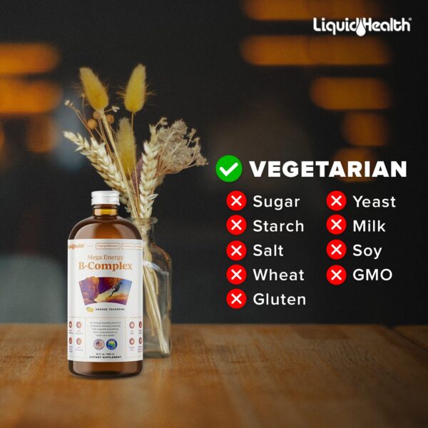 Vaso con vitaminas liquidas LIQUIDHEALTH niños energia y salud