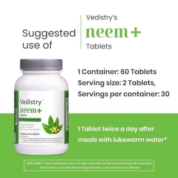 Vedistry neem+ certificación y calidad ayurveda