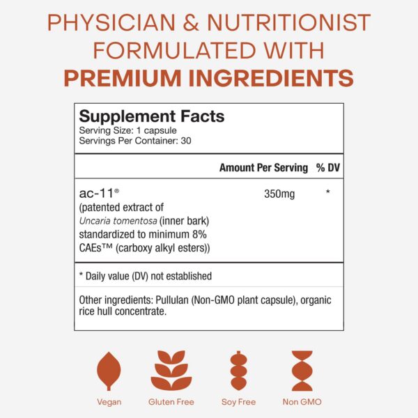 Suplemento vegano AC-11 Cats Claw
