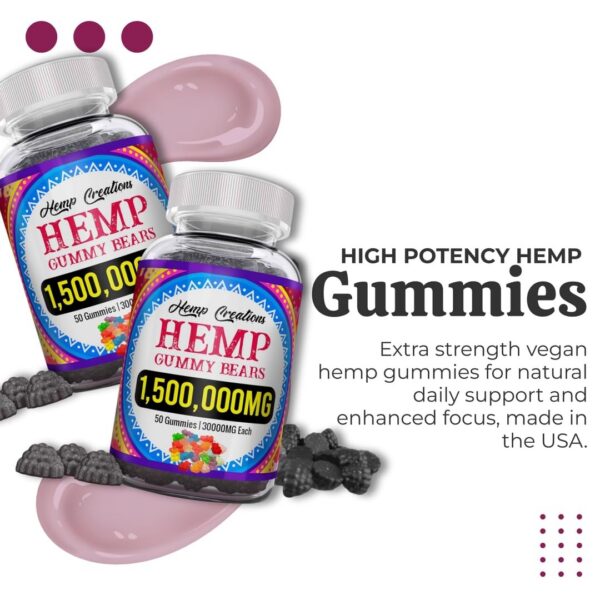 Vistas de las gomitas y envase