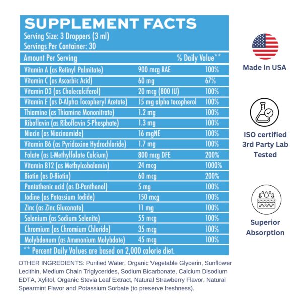 Venta gotas multivitamínicas liposomales para hombres 3 fl oz