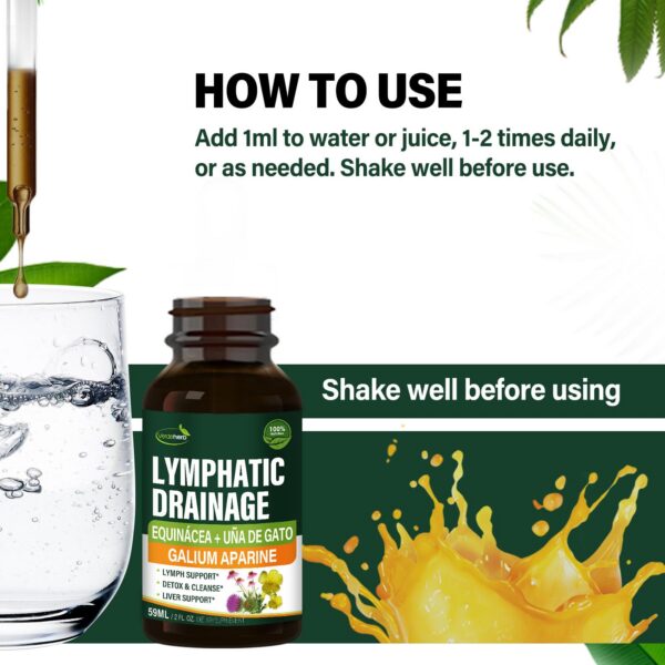 Verdeherb gotas detox sistema linfático con cúrcuma y echinacea