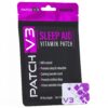 Verso del paquete Patch V3 con ingredientes naturales para sueño