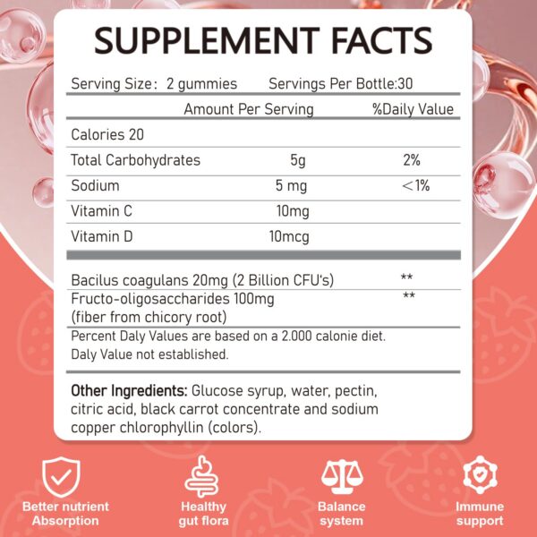 Primer plano de gomitas con fibra