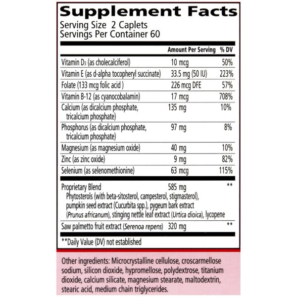 Visión lateral frasco Urinozinc Prostate Plus