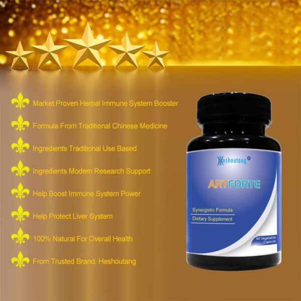 Vista cercana cápsulas vegetales ARTFORTE sistema inmunológico