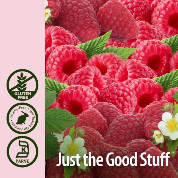 Vista cercana extracto hoja frambuesa bajo alcohol Nature's Answer