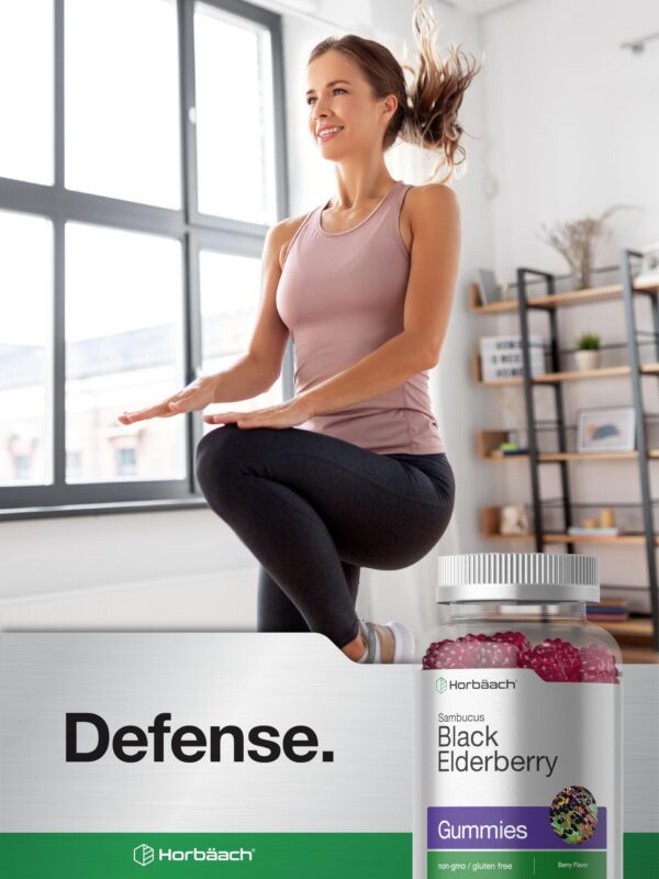 Vista completa producto gomitas Horbaach saúco negro