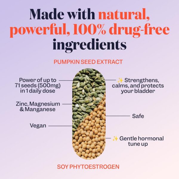 Vista de lado caja suplemento Jude control vejiga