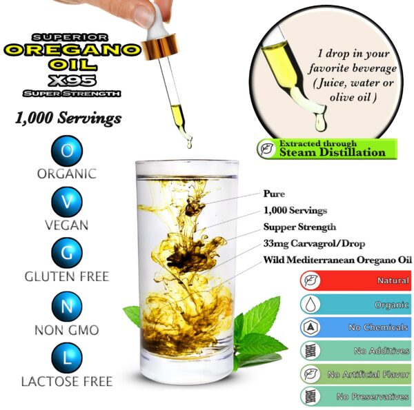 Version 1.0.0 Vista lateral botella aceite oregano mediterraneo natural