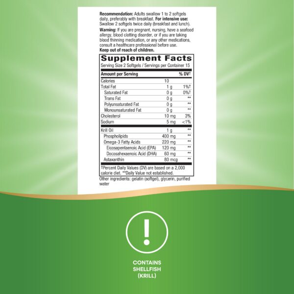 Vista lateral caja aceite de krill Nature's Way