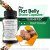Vista lateral empaque Pro Flat Belly Shake cápsulas para detox